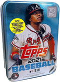 Premium Premium Premium Topps MLB 2021 Series 1 Baseball Ronald Acuna Trading Card Tin Set, 75 Cards - Great Deal!
