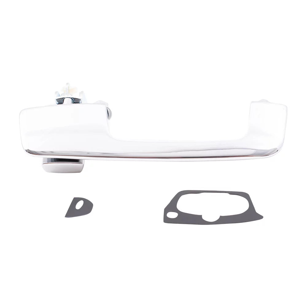 Premium Brock Replacement Passengers Outside Exterior Front Rear Chrome Door Handle compatible with Pickup Truck SUV Van 55075648 Fits select: 1991-1993 DODGE D-SERIES D200/D250