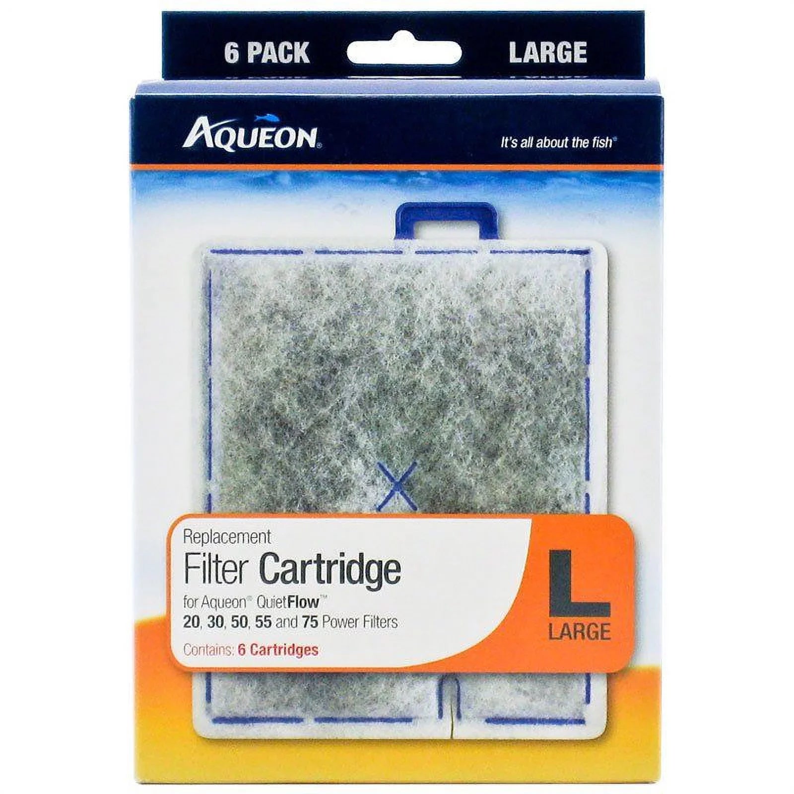 Premium Premium Premium Aqueon QuietFlow Replacement Filter Cartridge Large (6 Count) Pack of 2