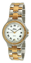 Swiss Edition Men's Two Tone Silver & 23K Gold Plated Luxury Roman Numeral White Dial Gold Bezel Dress Watch SE3606-M - Great Deal!