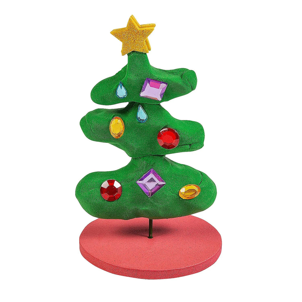 Premium Premium Fun Express Air Dry Clay Christmas Tree Craft Kit - Makes 12