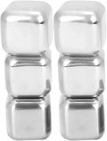 Ice Stone Reusable Whiskey Balls Stainless Steel Ice Cubes Metal Ice Sphere Cubes Beverage Chilling Rocks for Red Wine Bar Beer Scotch Vodka Drinks(6Pcs) - Great Deal! - Great Deal!