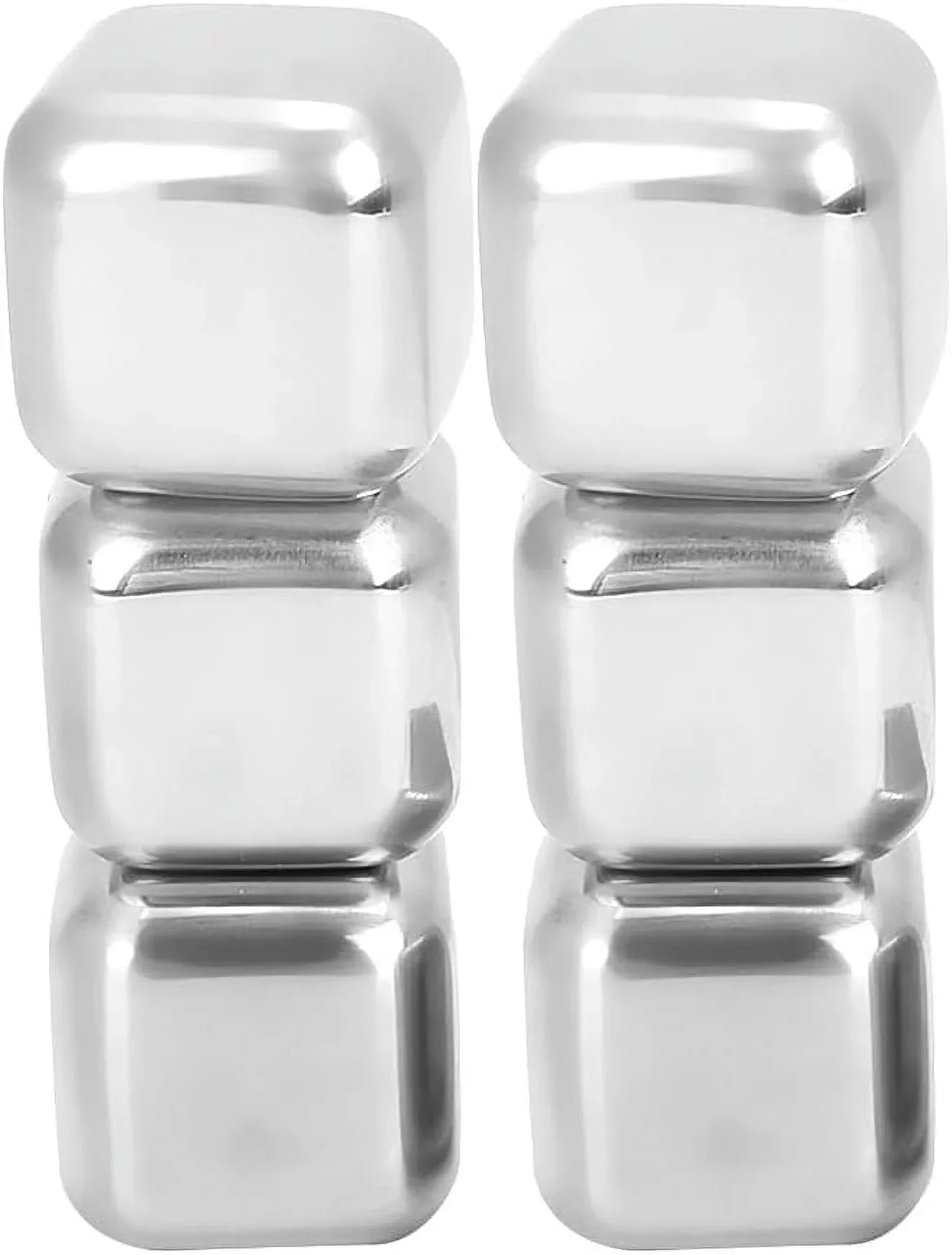 Ice Stone Reusable Whiskey Balls Stainless Steel Ice Cubes Metal Ice Sphere Cubes Beverage Chilling Rocks for Red Wine Bar Beer Scotch Vodka Drinks(6Pcs) - Great Deal! - Great Deal!
