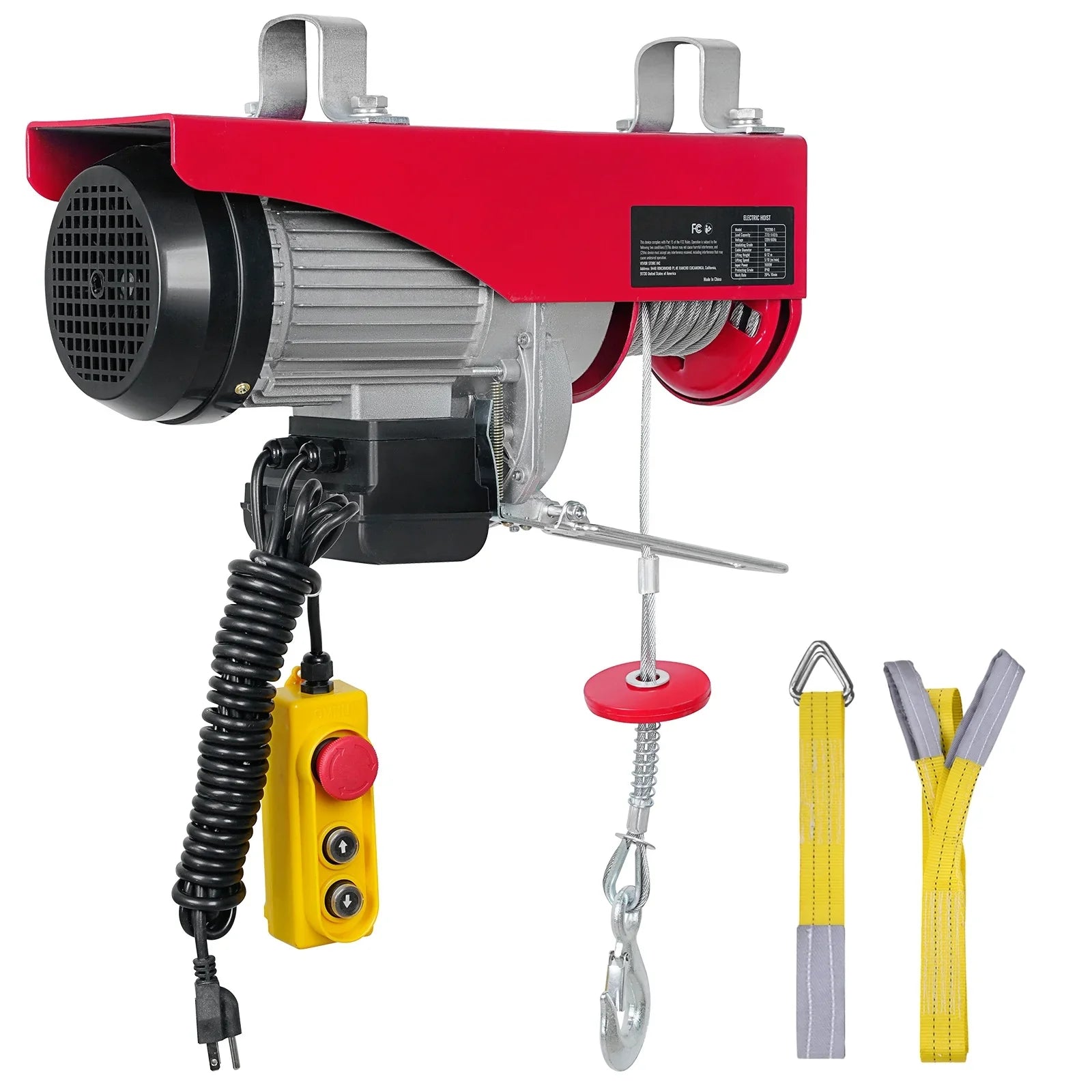 Premium SKYSHALO Electric Hoist 440lbs Crane Winch with Wired Remote Control 480W 110V - Great Deal! - Great Deal!