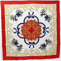 Pre-Owned Celine Silk Scarf Muffler Stole Red x White Carriage Pattern CELINE | Ladies Wall (Good) - Great Deal! - Great Deal!