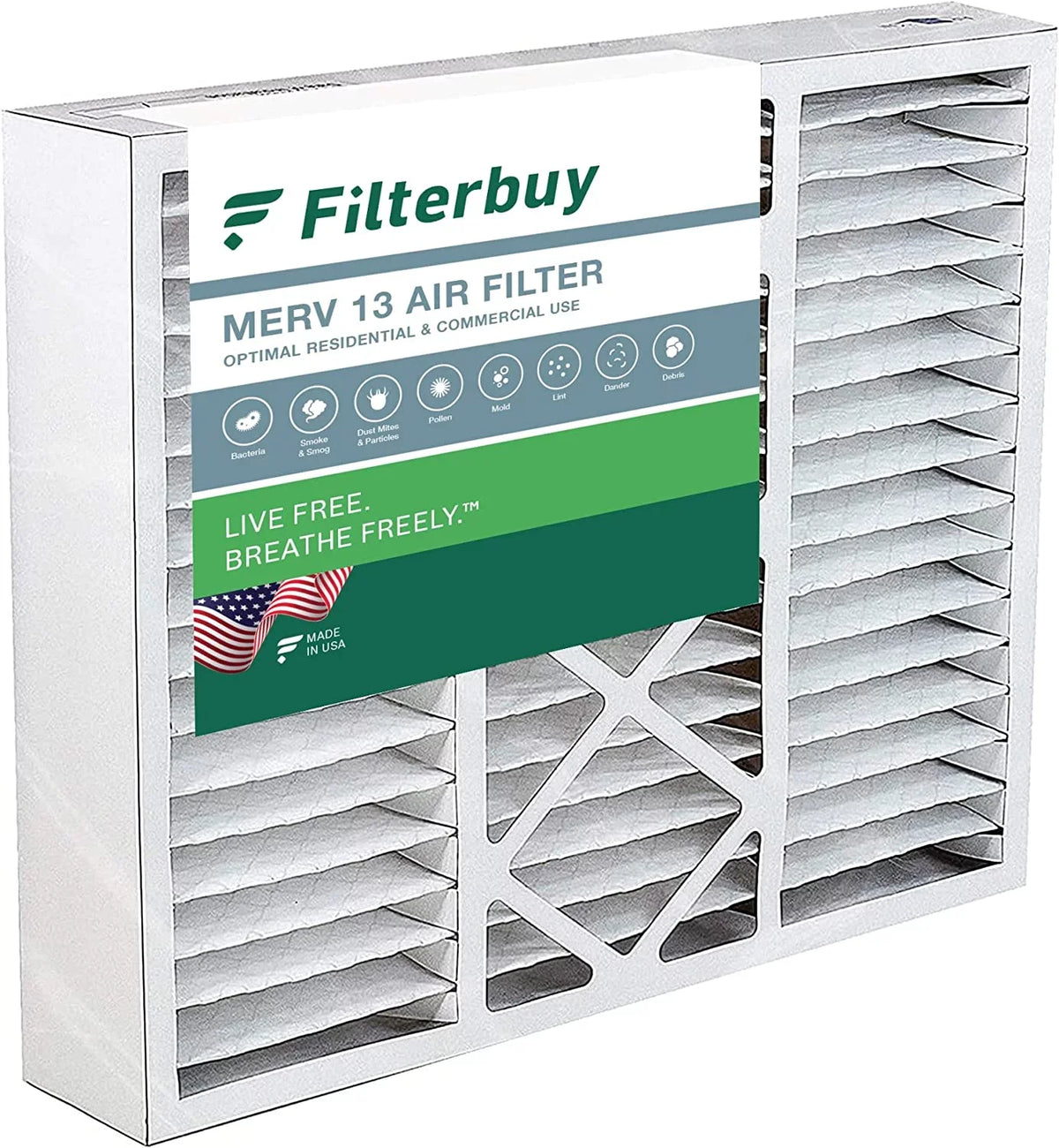 Premium Filterbuy 16x20x5 MERV 13 Pleated HVAC AC Furnace Air Filters for Honeywell FC100A1003 (1-Pack) - Great Deal!