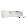 Premium Buyers Products 1702860 Steel Topsider Truck Toolbox w/ T-Handle Latch, 96" x 16" x 13" - White - Great Deal!