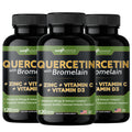 Premium Premium Quercetin with Vitamin C and Zinc - Quercetin 500mg - Quercetin with Bromelain - Zinc Quercetin - 360 Veggie Caps. Daily Supplement with Vitamin D3 (Non-GMO, Gluten-Free, Vegan) 6 Month Supply - Great Deal!