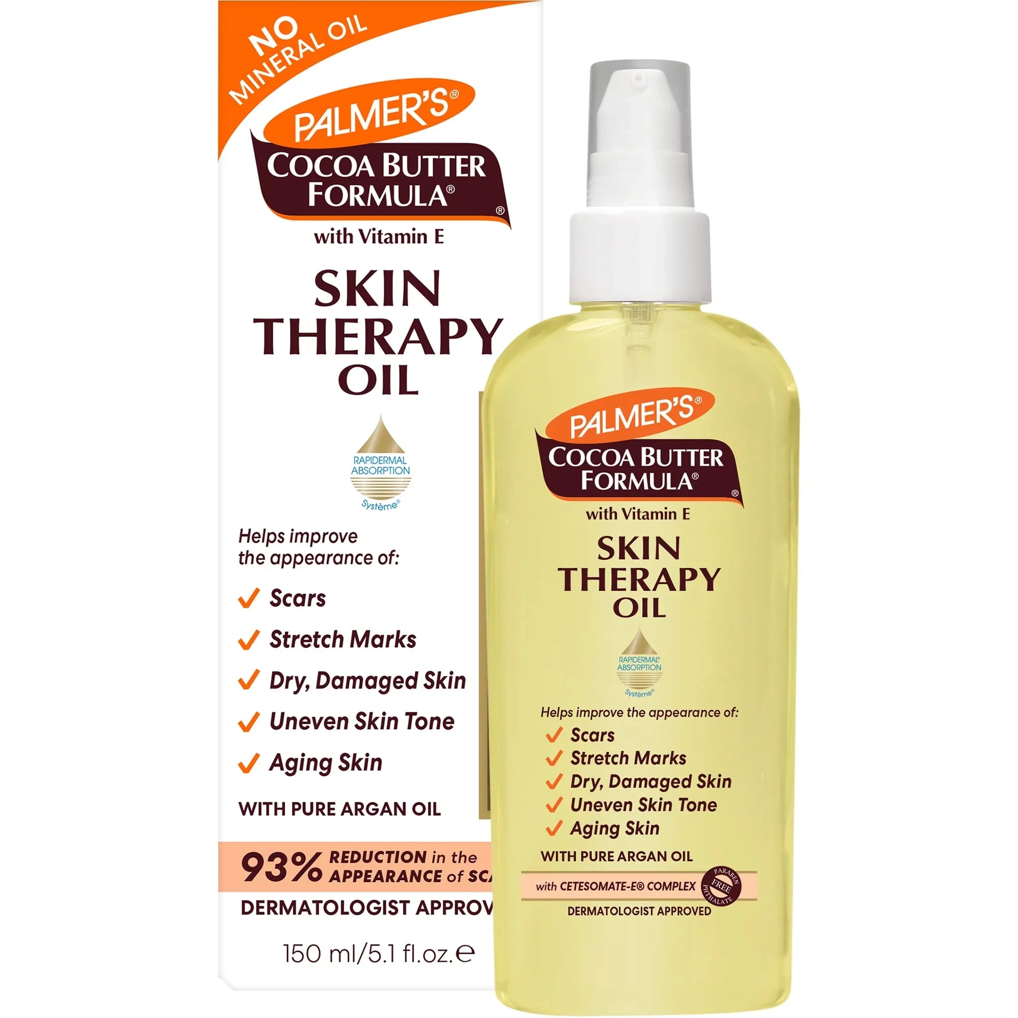 Palmer,S Cocoa Butter Formula Skin Therapy Moisturizing Body Oil With Vitamin E & Pure Argan Oil, Deep Body Moisturizer For Dry, Damaged Skin, Scars Or Stretch Marks, 5.1 Ounces (Pack Of 3) - Great Deal! - Great Deal!