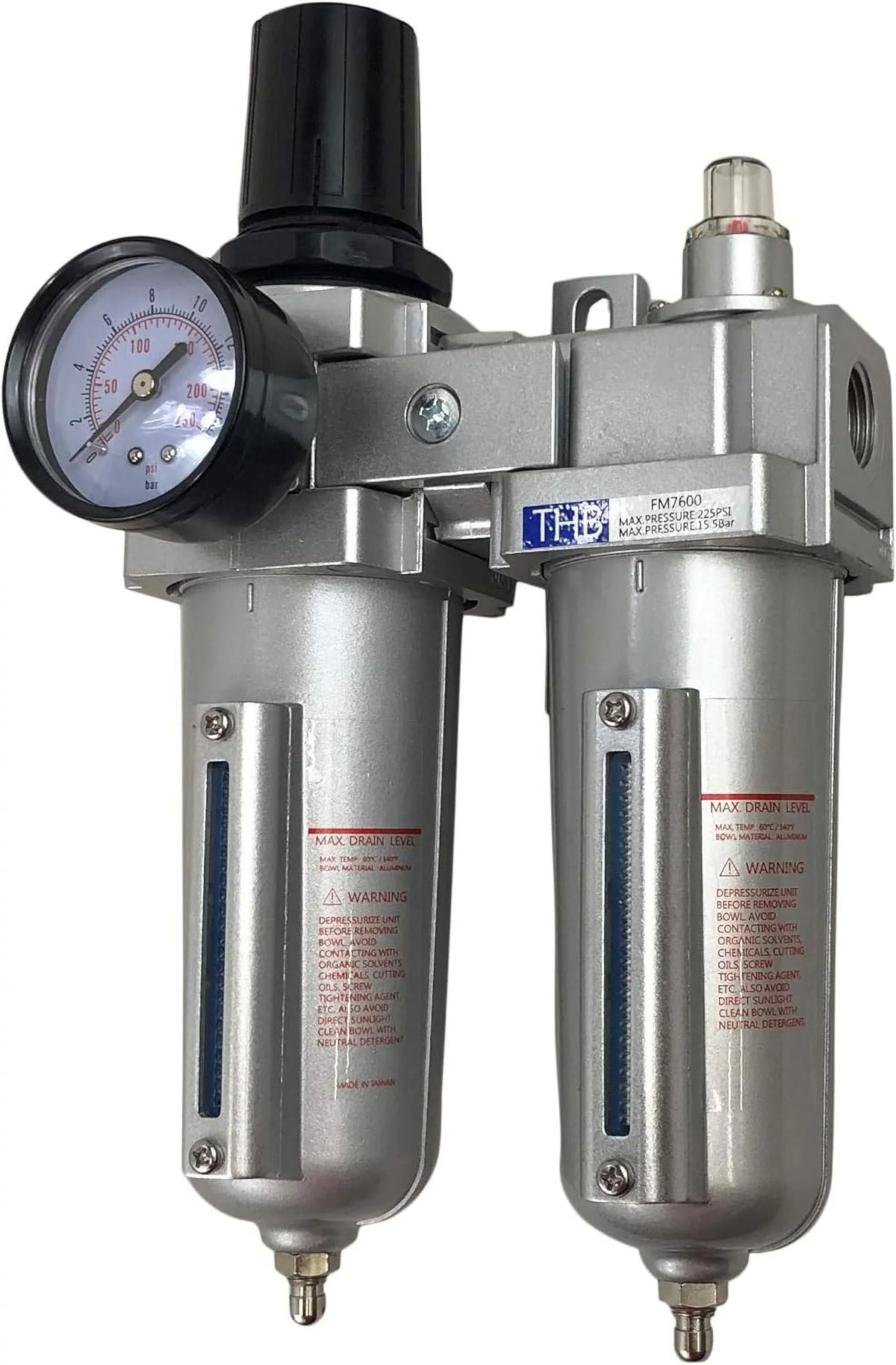 HEAVY DUTY COMBO PARTICULATE & COALESCING FILTER REGULATOR COMPRESSED AIR - Great Deal!