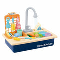 Premium Premium Kitchen Sink Toys Children Electric Dishwasher Playing Toy With Running Water Automatic Water Cycle System Play House Pretend Role Play Toys for Boys Girls Alphabet Board Game Board for Toddlers
