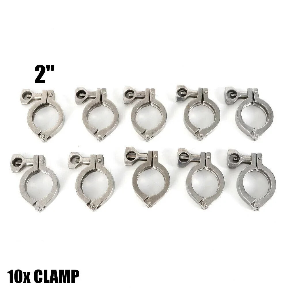 Premium Premium 10PCS Stainless Steel Quick-loading Clamp for Machine Toolsï¼Ships, Sewage Treatment Water Oil Gas for Soft or Hard Pipe Links