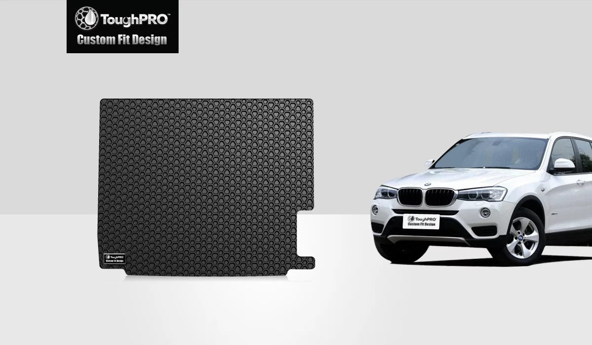Premium ToughPRO - Trunk Mat Compatible with BMW X3 - All Weather Heavy Duty (Made in USA) - Black Rubber - 2013 - Great Deal!