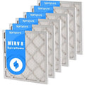 Premium SpiroPure 20X23X1 MERV 8 Pleated Air Filters - Made in USA (6 Pack)
