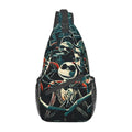 Jack Skellington Chest Bags Crossbody Sling Backpack Unisex Travel Hiking Daypack Shoulder Bag Gifts For Women Men - Great Deal!