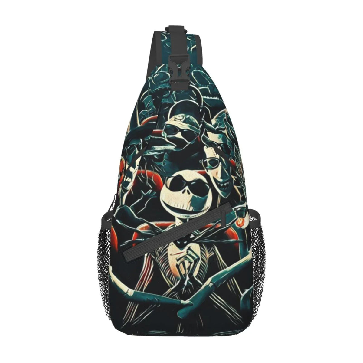 Jack Skellington Chest Bags Crossbody Sling Backpack Unisex Travel Hiking Daypack Shoulder Bag Gifts For Women Men - Great Deal!