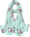 Premium Premium Hyjoy Playing Dogs Long Silk Neck Scarf Lightweight Shawl Wrap Scarves for Women Girls - Great Deal! - Great Deal!