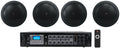 Premium (4) JBL CONTROL 14C/T-BK 4" 25w 70v Black In-Ceiling Speakers+Amplifier - Great Deal!