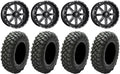 Premium Premium Fuel Maverick Black 16" Wheels 35" Crawler XG Tires Kawasaki Teryx Mule - Great Deal! - Great Deal!