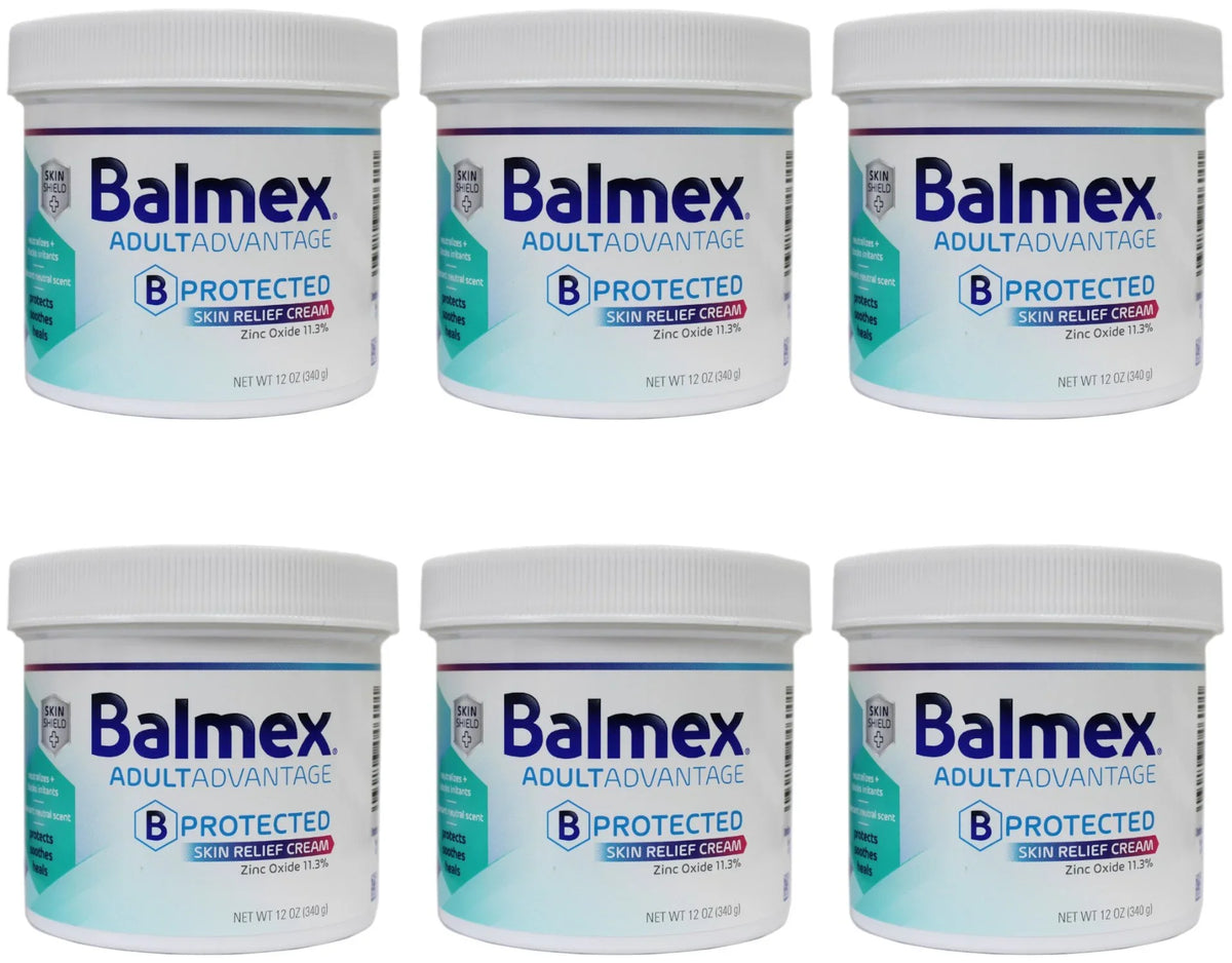 Premium Balmex Adult Advantage B-Protected Skin Relief Cream, with Skin Shield Technology to Protect - Soothe and Heal Sensitive Skin, 12oz - Great Deal! - Great Deal!