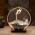 Tabletop Fountain with LED Light and Atomizer Waterfall Zen Meditation Desktop Rockery - Great Deal! - Great Deal!