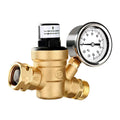 Premium Yabuy Durable Brass Water Pressure Regulator Valve with Inlet Screened Filter Ideal for RV Plumbing System - Great Deal! - Great Deal!