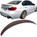 Ikon Motorsports Compatible with 12-18 BMW F30 Performance Red Line Trunk Boot Spoiler Carbon Fiber - Great Deal! - Great Deal!