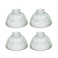 Premium Aspen Creative 23019-4 Transitional Style Replacement Bell Shaped Clear Pebbled Glass Shade