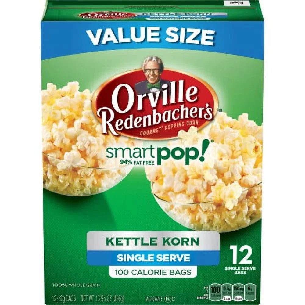 Orville Redenbacher's SmartPop! Kettle Corn Microwave Popcorn, Mini Bags, 1.16 Oz, 12 Ct (Pack of 6) - Great Deal! - Great Deal!