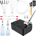 Premium BENTISM Airbrush Kit, Portable Airbrush Set with Compressor, Airbrushing System Kit w/Multi-Purpose Dual-Action Gravity Feed Airbrushes, Art Nail Cookie Tattoo Makeup - Great Deal!