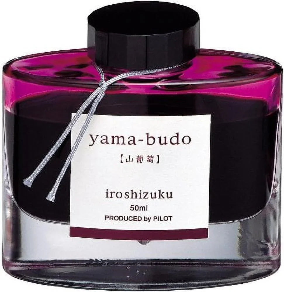 Premium Pilot Iroshizuku Bottled Fountain Pen Ink, Yama-Budo, Crimson Glory Vine, Purple Red (69217)