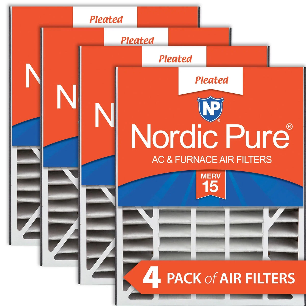 Air Bear 20x25x5 (4 7/8) Replacement 266649-102 MERV 15 Air Filters 4 Pack - Great Deal!