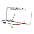 Premium Absolute CAM2100S Chrome License Plate Frame Rear View Backup Camera 170Â° Viewing Angle Universal Car License Plate Frame Mount Waterproof High Sensitive 8 IR LED Night Vision Reverse Parking Aid - Great Deal! - Great Deal! - Great Deal!