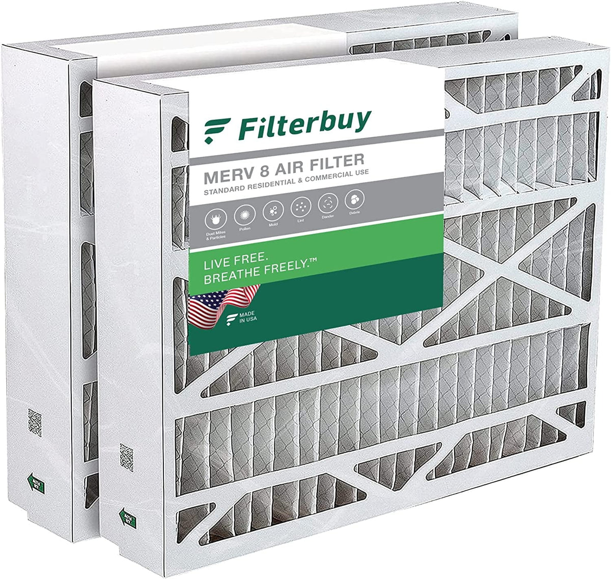 Filterbuy 20x26x5 MERV 8 Pleated HVAC AC Furnace Air Filters for Electro-Air and White Rodgers (2-Pack) - Great Deal! - Great Deal! - Great Deal!