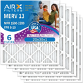 Premium 20x30x1 Air Filter MERV 13 Comparable to MPR 1500 - 2200 & FPR 9 Electrostatic Pleated Air Conditioner Filter 6 Pack HVAC AC Premium USA Made 20x30x1 Furnace Filters by AIRX FILTERS WICKED CLEAN AIR. - Great Deal!