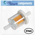 8-Pack 691035 Fuel Filter Replacement for Briggs & Stratton 14D932-0103-F1 Engine - Compatible with 493629 Fuel Filter 40 Micron - Great Deal! - Great Deal!