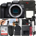 Premium Premium Canon EOS R10 Mirrorless Camera (Body Only) with SanDisk 32GB Memory Card + Case + Tripod + SV Premium Accessory Bundle