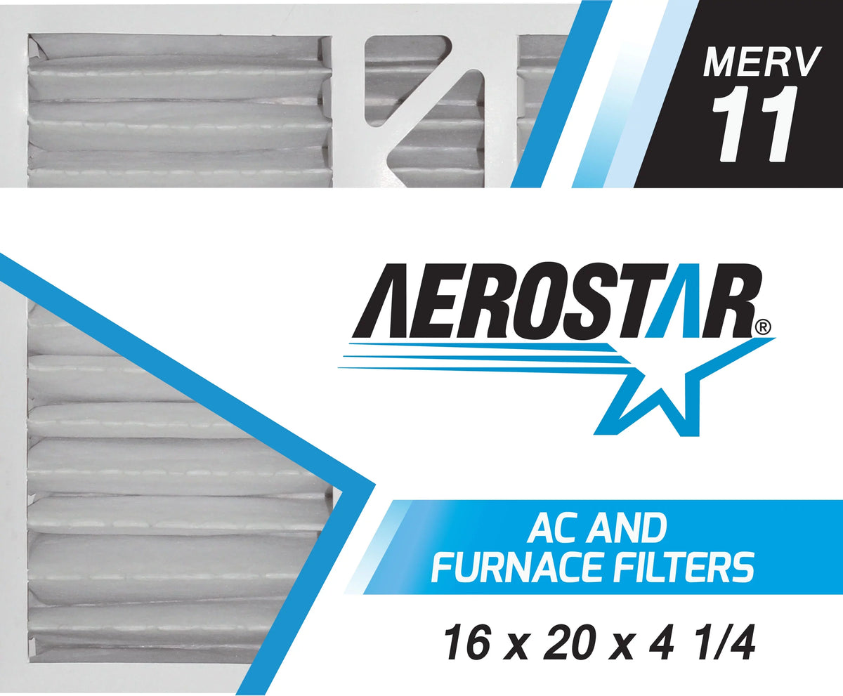 Aerostar 16x20x4 1/4 MERV 11, Carrier Replacement Pleated Air Filter, 16x20x4 1/4, Box of 2 - Great Deal! - Great Deal! - Great Deal! - Great Deal!