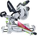 Premium Genesis GMSDR1015LC 15 Amp 10" Sliding Compound Miter Saw with Laser Light, Electric Brake, Spindle Lock, Dust Bag, Extension Wings, and 60T Carbide-Tipped Blade - Great Deal!