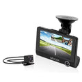 MNCD410T Full HD Front and Rear View 4" LCD Screen Dash Camera with 3-Channel Recording, Black - Great Deal!