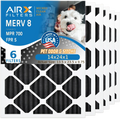 Premium Premium 14x24x1 Air Filter Odor Eliminator Carbon Filter MERV 8 Comparable to MPR 700 & FPR 5 AC HVAC Premium USA Made 14x24x1 Furnace Filters by AIRX FILTERS WICKED CLEAN AIR. 6 Pack