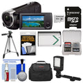 Premium Sony Handycam HDR-CX405 1080p HD Video Camera Camcorder with 32GB Card + Case + LED Light + Battery + Tripod + Kit - Great Deal!