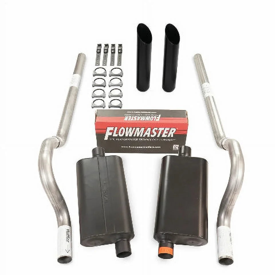 Premium Premium 62-74 Mopar B Body Car 2.5" Dual Exhaust Kit Flowmaster 50 Series Rear Exit BW