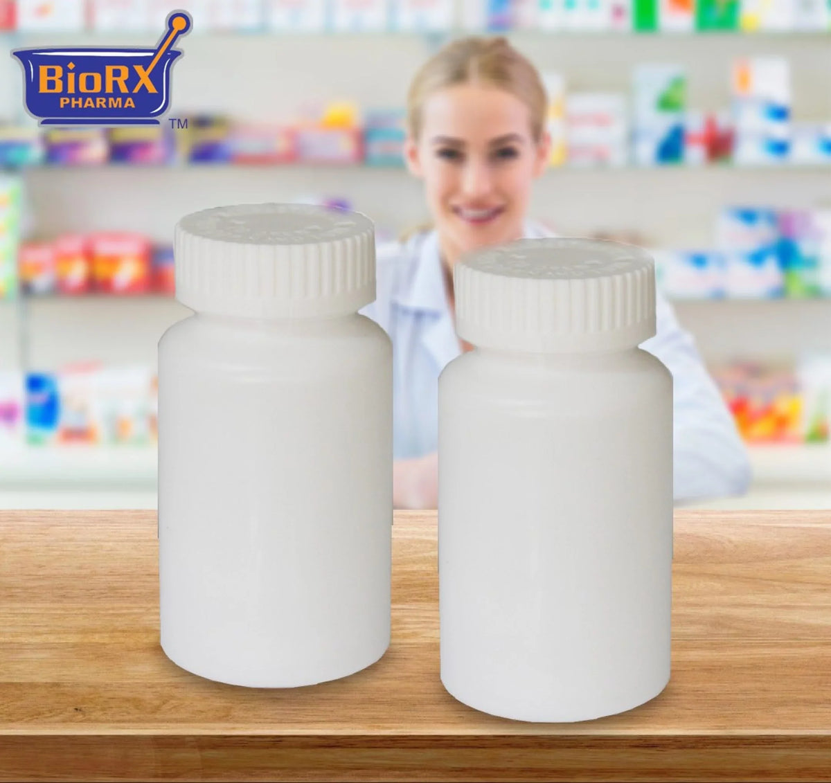 Pharmacy Vials 40 Dram / 150cc WHITE (QTY. 130) Child-Resistant Caps, Mega-Pro, Caps Included by Sponix BioRx - Great Deal!