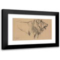 Premium John Macallan Swan 14x10 Black Modern Framed Museum Art Print Titled - Lion - Great Deal! - Great Deal!