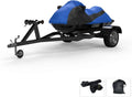 Premium Custom Contour Fit Weatherproof Jet Ski Cover for Kawasaki 1100 STX DI 1997-1999 - Blue/Black Color - All Weather - Trailerable - Protect from Rain & Sun! Includes Trailer Straps & Storage Bag