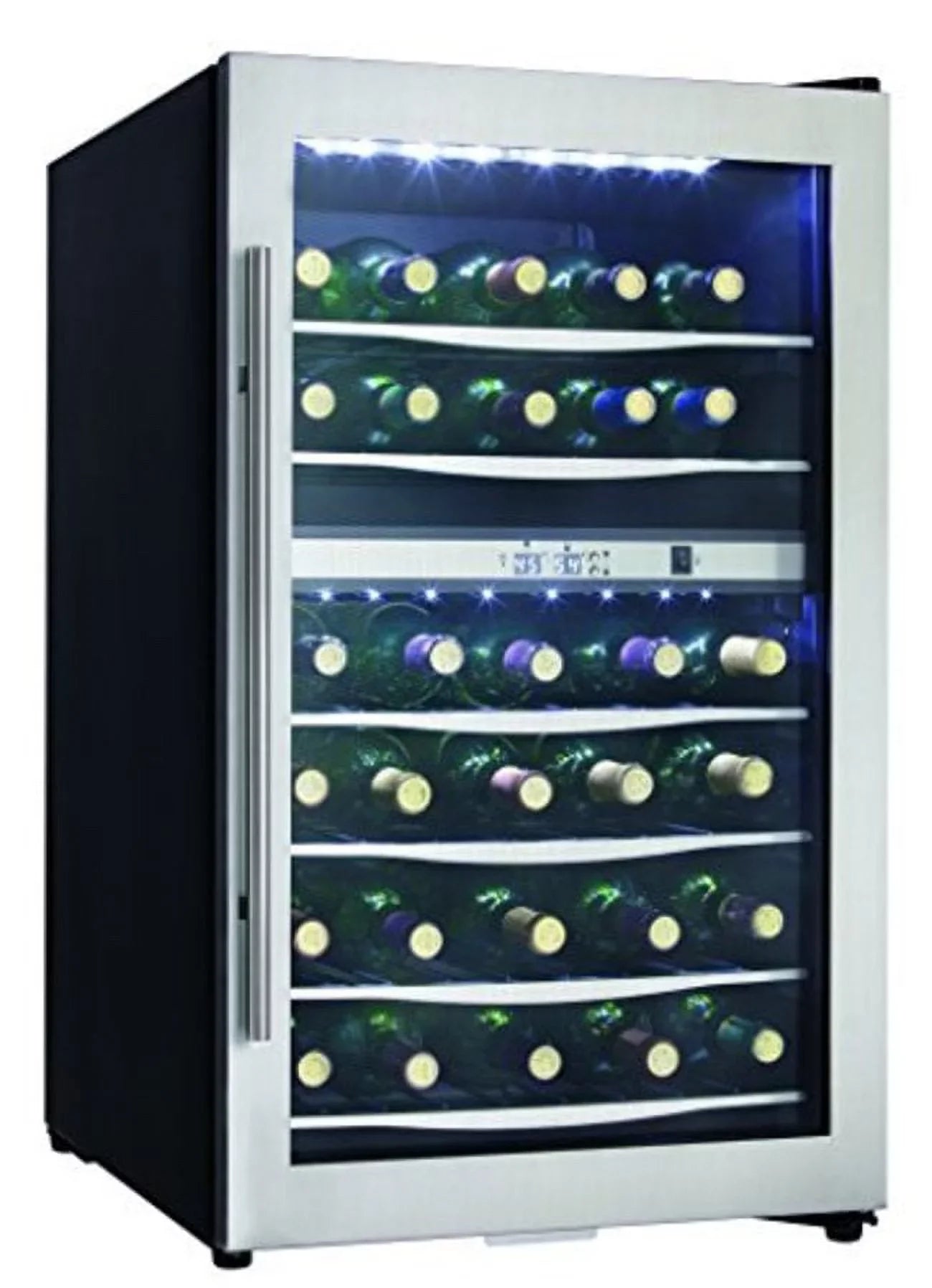 Premium Danby Dwc040a3 20" Wide 38 Bottle Capacity Free Standing Wine Cooler - Stainless Steel