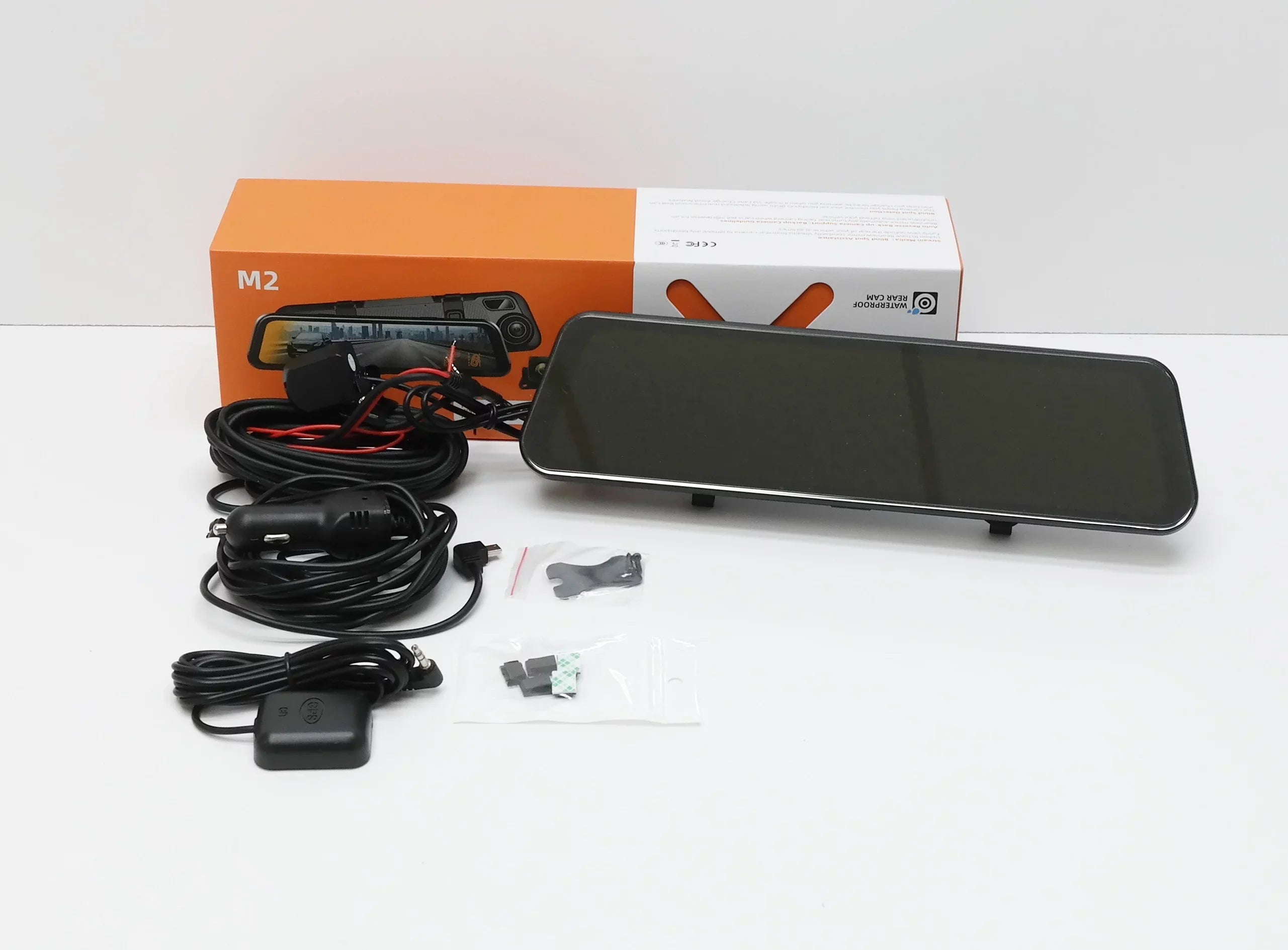 Premium Pre-Owned Rexing M2 M2-BBY 2K Front and Rear Mirror Dash Cam with Smart GPS Grade A - Great Deal! - Great Deal!