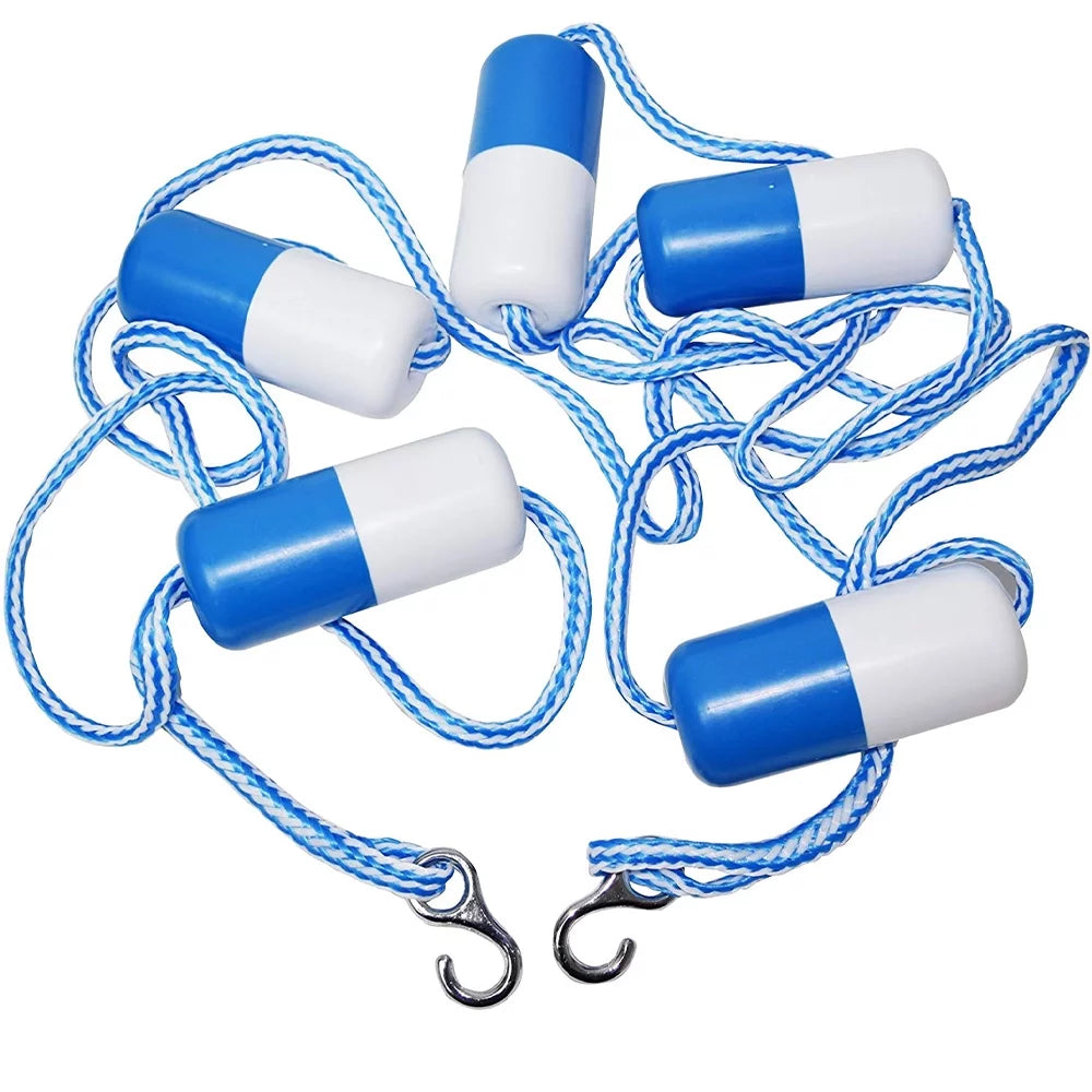 Premium Premium Blue Devil Swimming Pool Rope and Floats, 16" - Great Deal!