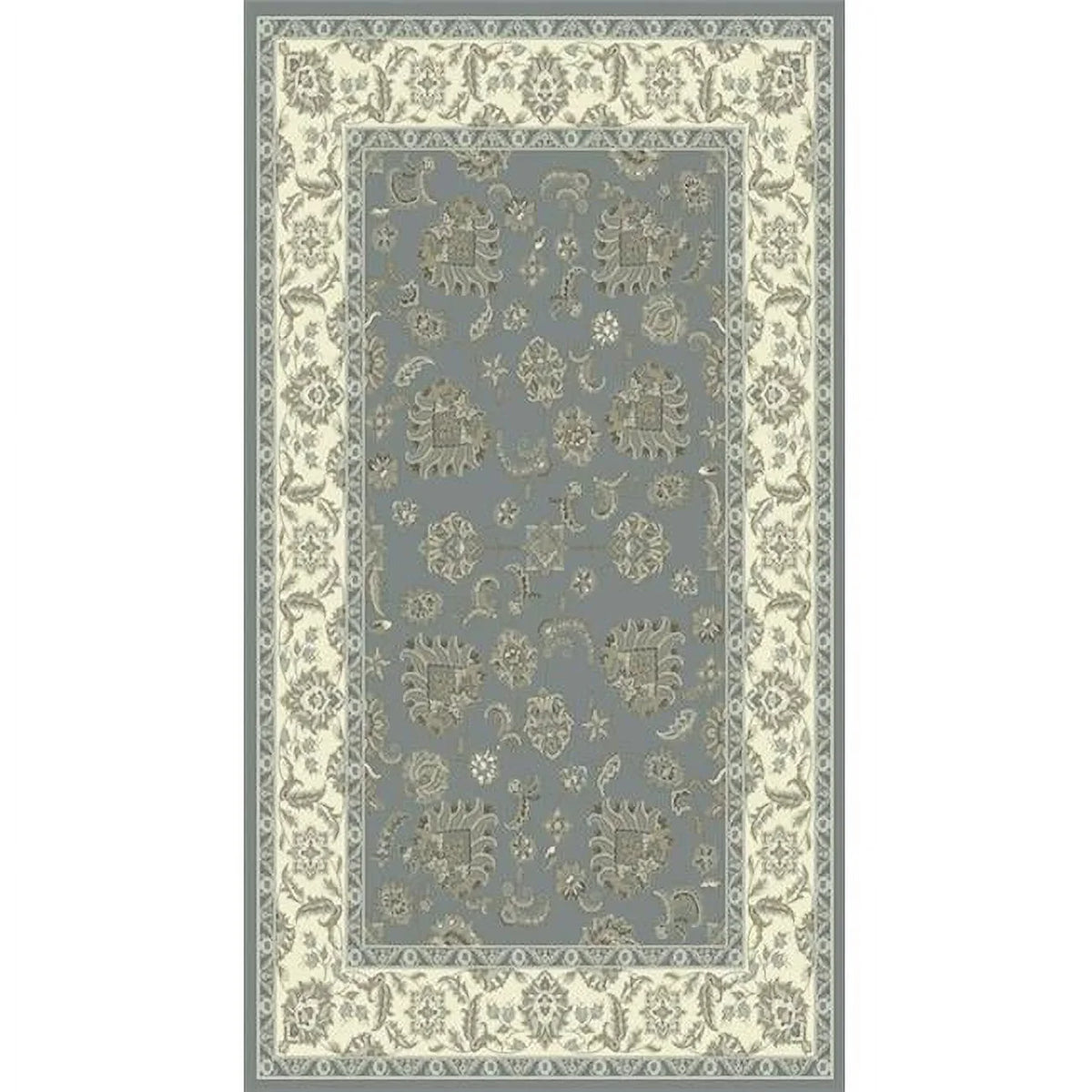 DynamicRugs LE71058020510 58020 Legacy Collection 6.7 x 9.6 in. Traditional Rectangle Rug, Dark Blue & Ivory - Great Deal!